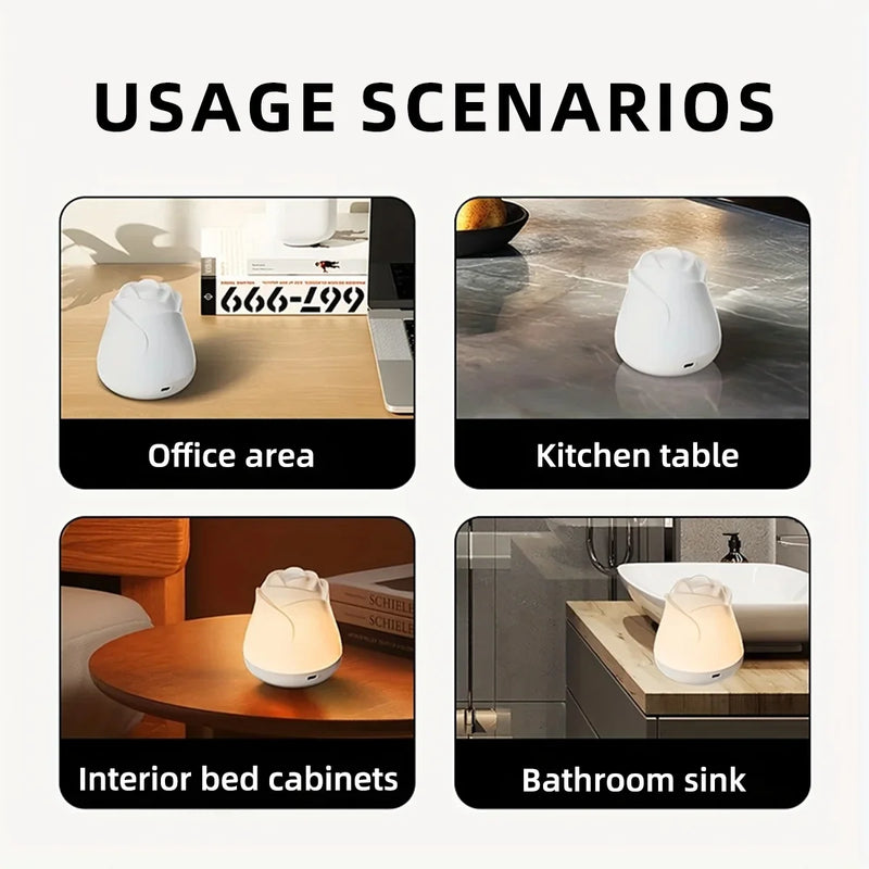 Night Lights for Bedroom Sleeping Lamp Rose Decor Light USB Charging Touch Led Lights For Christmas Gift House Decoration light