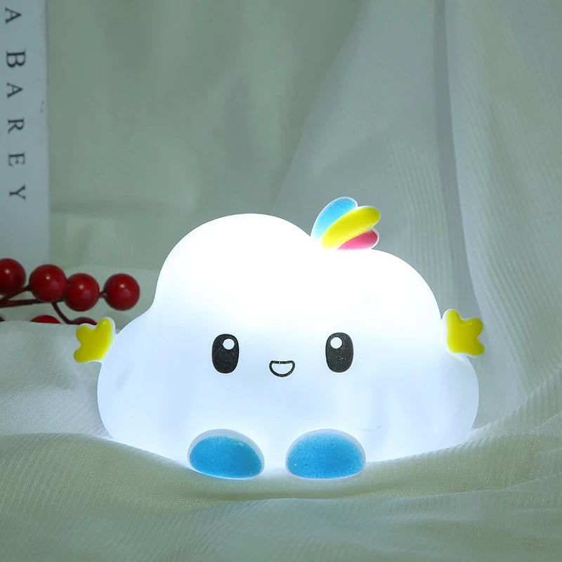 Creative festive decor ambiance light desktop decoration Cloud nightlight Bedroom bed light with sleeping light cartoon nightlig