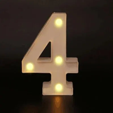Number Letter Lamp Luminous Alphabet LED Lights Decororation Night Light for Home Wedding Birthday Christmas Party Decoration