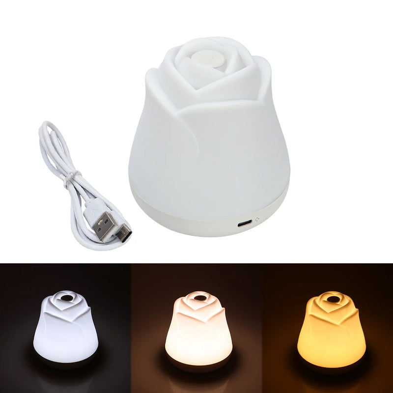 Night Lights for Bedroom Sleeping Lamp Rose Decor Light USB Charging Touch Led Lights For Christmas Gift House Decoration light