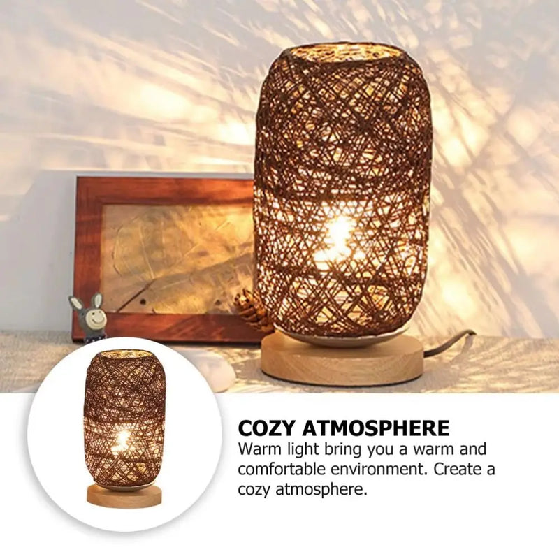 Decor Lighting Wooden Twine Led Night Light Creative USB Plug Table Lamp Romantic Dimming Switch Bedside Lamp Bedroom