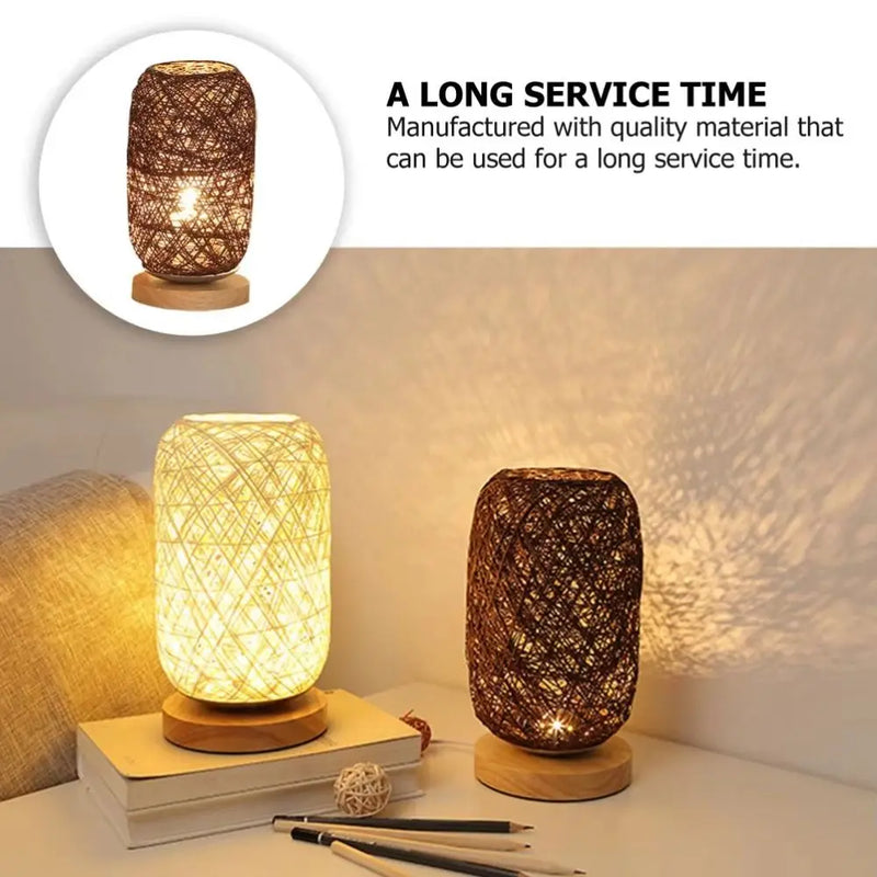 Decor Lighting Wooden Twine Led Night Light Creative USB Plug Table Lamp Romantic Dimming Switch Bedside Lamp Bedroom