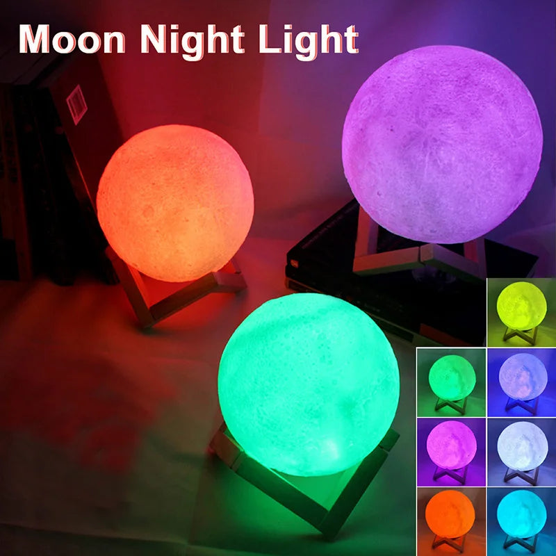 Galaxy Moon Night Light